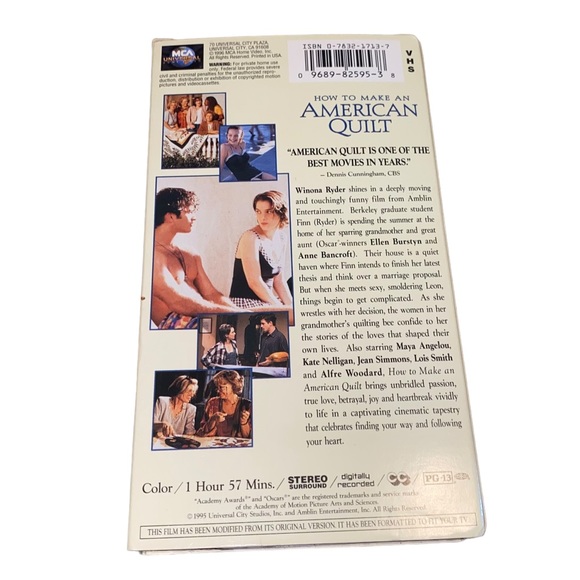 How to Make an American Quilt Movie VHS Tape - Picture 2 of 3